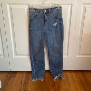 Express mom jeans, size 0, super high-rise